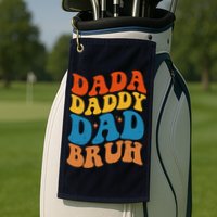Dada Daddy Dad Bruh Retro Vintage Golf Towel