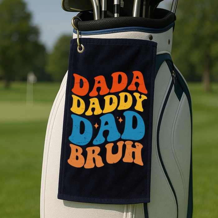 Dada Daddy Dad Bruh Retro Vintage Golf Towel
