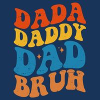 Dada Daddy Dad Bruh Retro Vintage Golf Towel