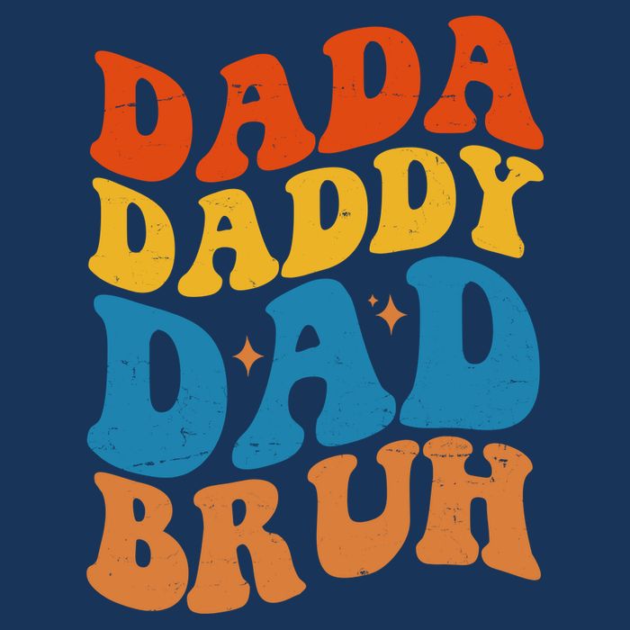 Dada Daddy Dad Bruh Retro Vintage Golf Towel