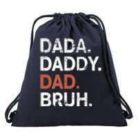 Dada Daddy Dad Bruh Gift Fathers Day 2024 Drawstring Bag