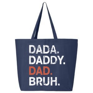 Dada Daddy Dad Bruh Gift Fathers Day 2024 25L Jumbo Tote