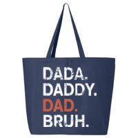 Dada Daddy Dad Bruh Gift Fathers Day 2024 25L Jumbo Tote