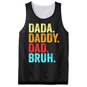 Dada Daddy Dad Bruh Fathers Day Groovy Funny Father Gifts Mesh Reversible Basketball Jersey Tank