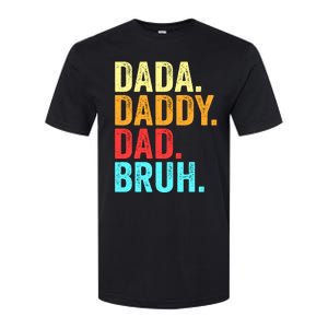 Dada Daddy Dad Bruh Fathers Day Groovy Funny Father Gifts Softstyle CVC T-Shirt