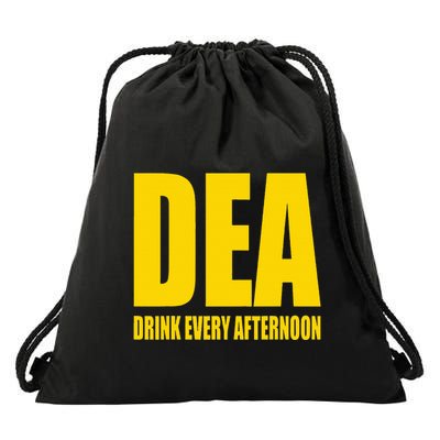 Dea Drink Every Afternoon Funny Drinking Parody Gift Drawstring Bag