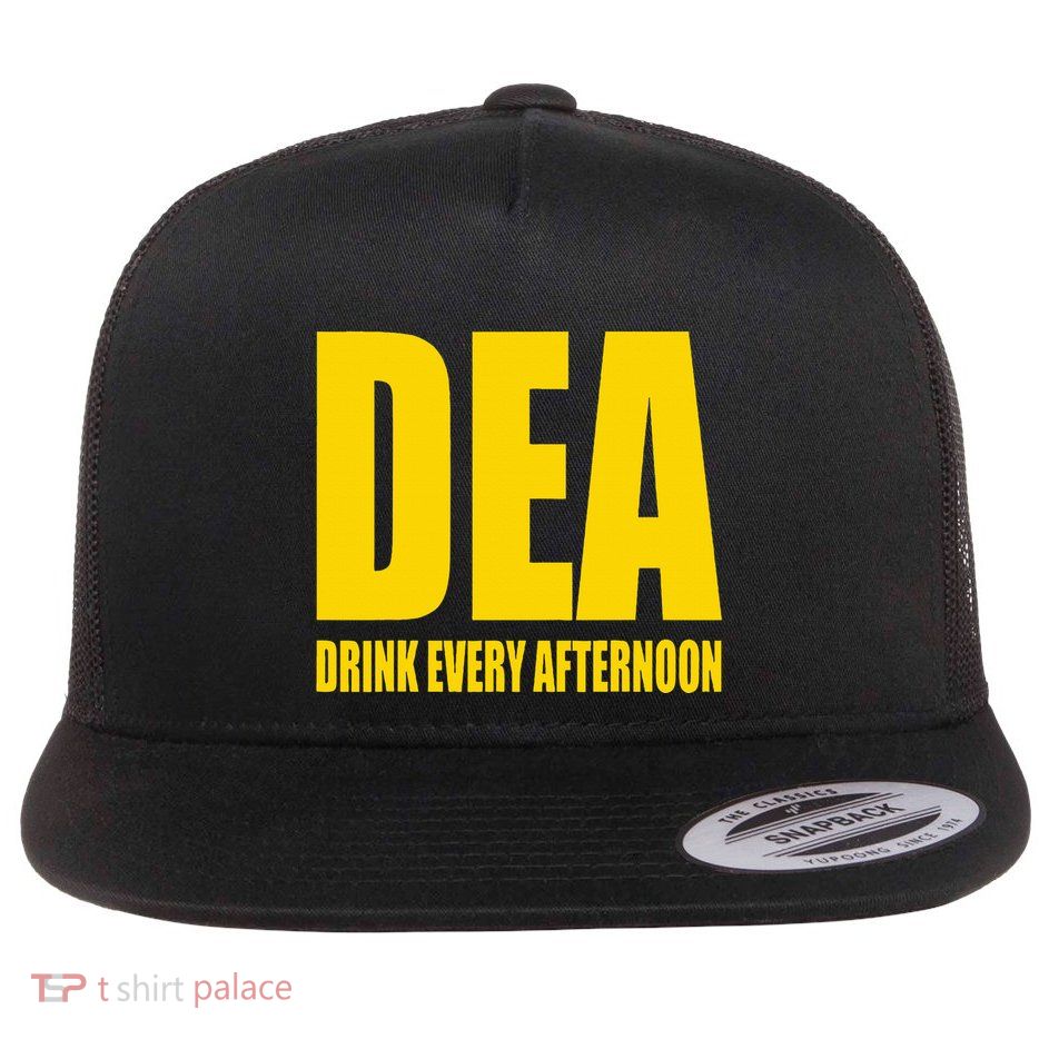 Dea Drink Every Afternoon Funny Drinking Parody Gift Flatbill Hat