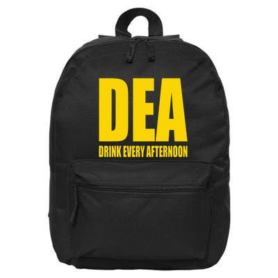 Dea Drink Every Afternoon Funny Drinking Parody Gift 16 in Basic Backpack