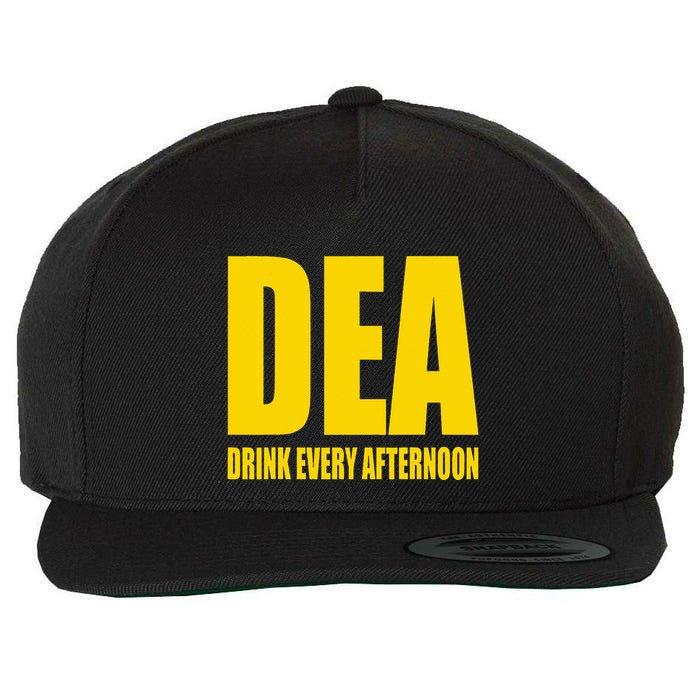 Dea Drink Every Afternoon Funny Drinking Parody Gift Wool Snapback Cap