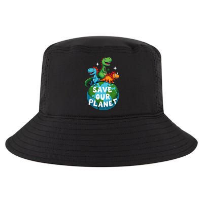 Determined Dino Earth Save Our Planet Cool Comfort Performance Bucket Hat