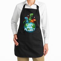 Determined Dino Earth Save Our Planet Apron