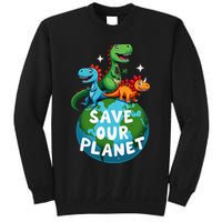 Determined Dino Earth Save Our Planet Sweatshirt
