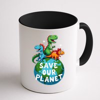 Determined Dino Earth Save Our Planet Mug