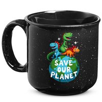 Determined Dino Earth Save Our Planet 15oz Campfire Ceramic Mug