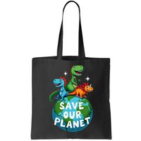 Determined Dino Earth Save Our Planet Bag