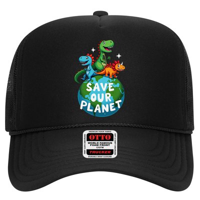 Determined Dino Earth Save Our Planet Hat