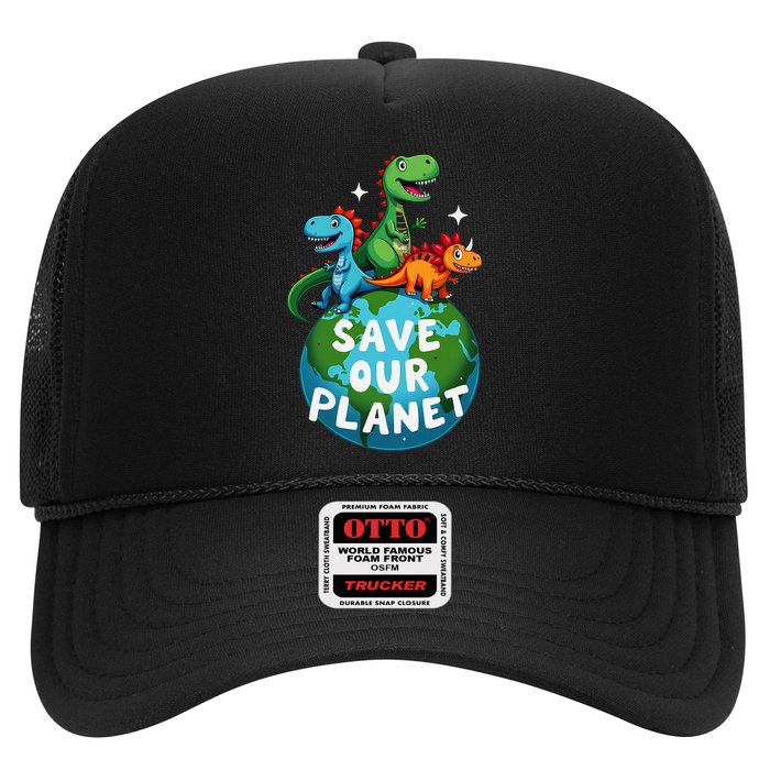Determined Dino Earth Save Our Planet Hat