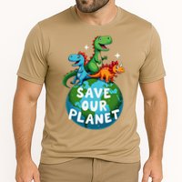 Determined Dino Earth Save Our Planet Cooling Performance Crew T-Shirt