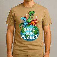 Determined Dino Earth Save Our Planet T-Shirt