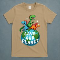 Determined Dino Earth Save Our Planet T-Shirt