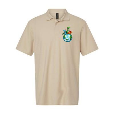Determined Dino Earth Save Our Planet Polo