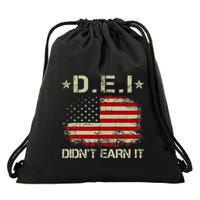 Dei DidnT Earn It Funny Humor Drawstring Bag