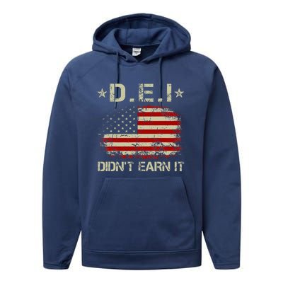 Dei DidnT Earn It Funny Humor Performance Fleece Hoodie