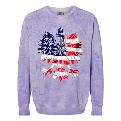 Dyngus Day Easter Polish Eagle American Flag Poland Usa Cute Gift Colorblast Crewneck Sweatshirt