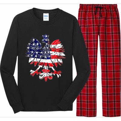 Dyngus Day Easter Polish Eagle American Flag Poland Usa Cute Gift Long Sleeve Pajama Set