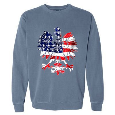 Dyngus Day Easter Polish Eagle American Flag Poland Usa Cute Gift Garment-Dyed Sweatshirt