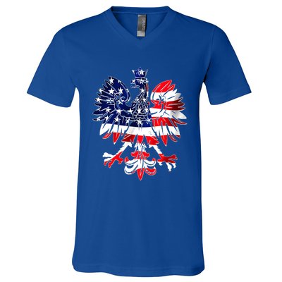 Dyngus Day Easter Polish Eagle American Flag Poland Usa Cute Gift V-Neck T-Shirt