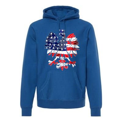 Dyngus Day Easter Polish Eagle American Flag Poland Usa Cute Gift Premium Hoodie