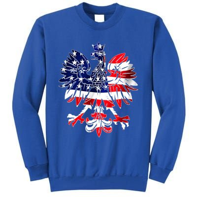 Dyngus Day Easter Polish Eagle American Flag Poland Usa Cute Gift Tall Sweatshirt