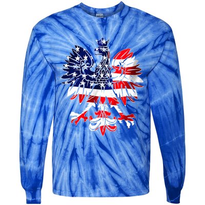 Dyngus Day Easter Polish Eagle American Flag Poland Usa Cute Gift Tie-Dye Long Sleeve Shirt