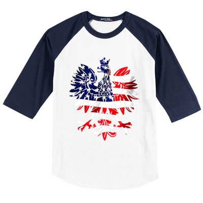 Dyngus Day Easter Polish Eagle American Flag Poland Usa Cute Gift Baseball Sleeve Shirt