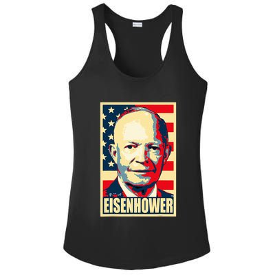 Dwight D. Eisenhower Propaganda Poster Ladies PosiCharge Competitor Racerback Tank