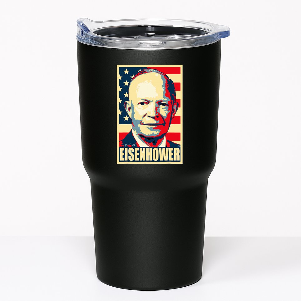 Dwight D. Eisenhower Propaganda Poster Tumbler