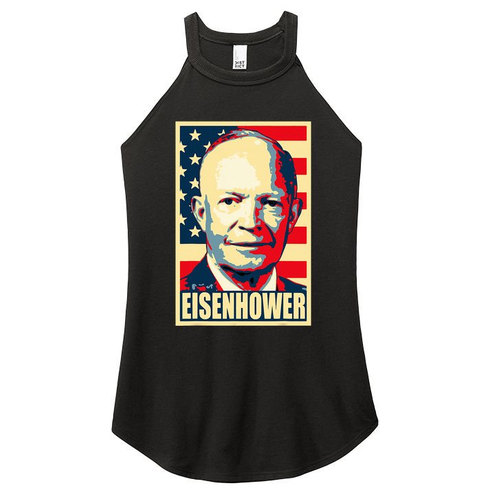 Dwight D. Eisenhower Propaganda Poster Women's Perfect Tri Rocker Tank