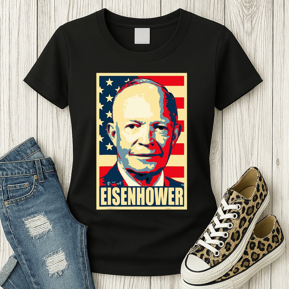 Dwight D. Eisenhower Propaganda Poster Womens T-Shirt