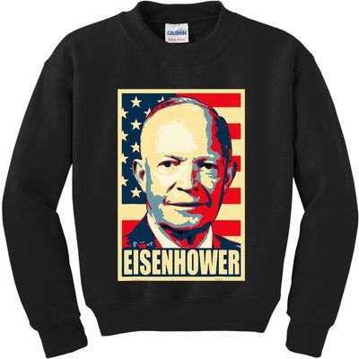 Dwight D. Eisenhower Propaganda Poster Kids Sweatshirt