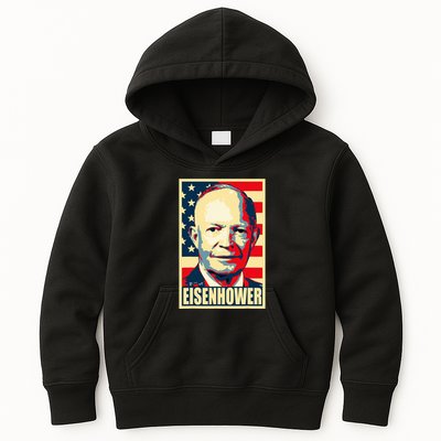 Dwight D. Eisenhower Propaganda Poster Kids Hoodie