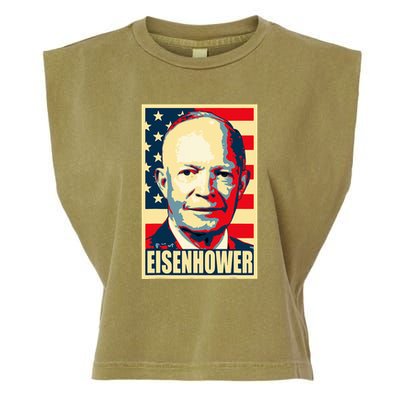 Dwight D. Eisenhower Propaganda Poster Garment-Dyed Women's Muscle Tee