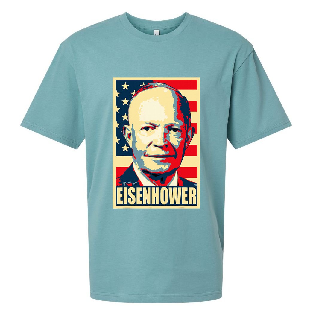 Dwight D. Eisenhower Propaganda Poster Sueded Cloud Jersey T-Shirt