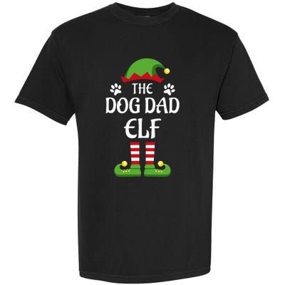 Dog Dad Elf Family Matching Group Christmas Garment-Dyed Heavyweight T-Shirt