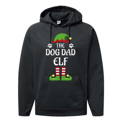 Dog Dad Elf Family Matching Group Christmas Performance Fleece Hoodie