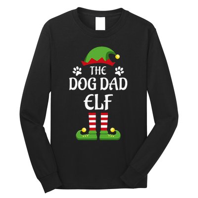 Dog Dad Elf Family Matching Group Christmas Long Sleeve Shirt