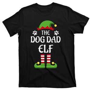 Dog Dad Elf Family Matching Group Christmas T-Shirt