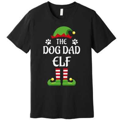 Dog Dad Elf Family Matching Group Christmas Premium T-Shirt