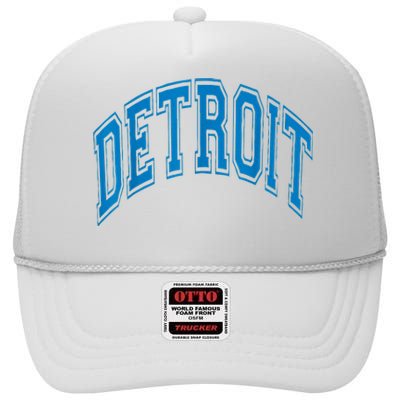 Detroit High Crown Mesh Back Trucker Hat