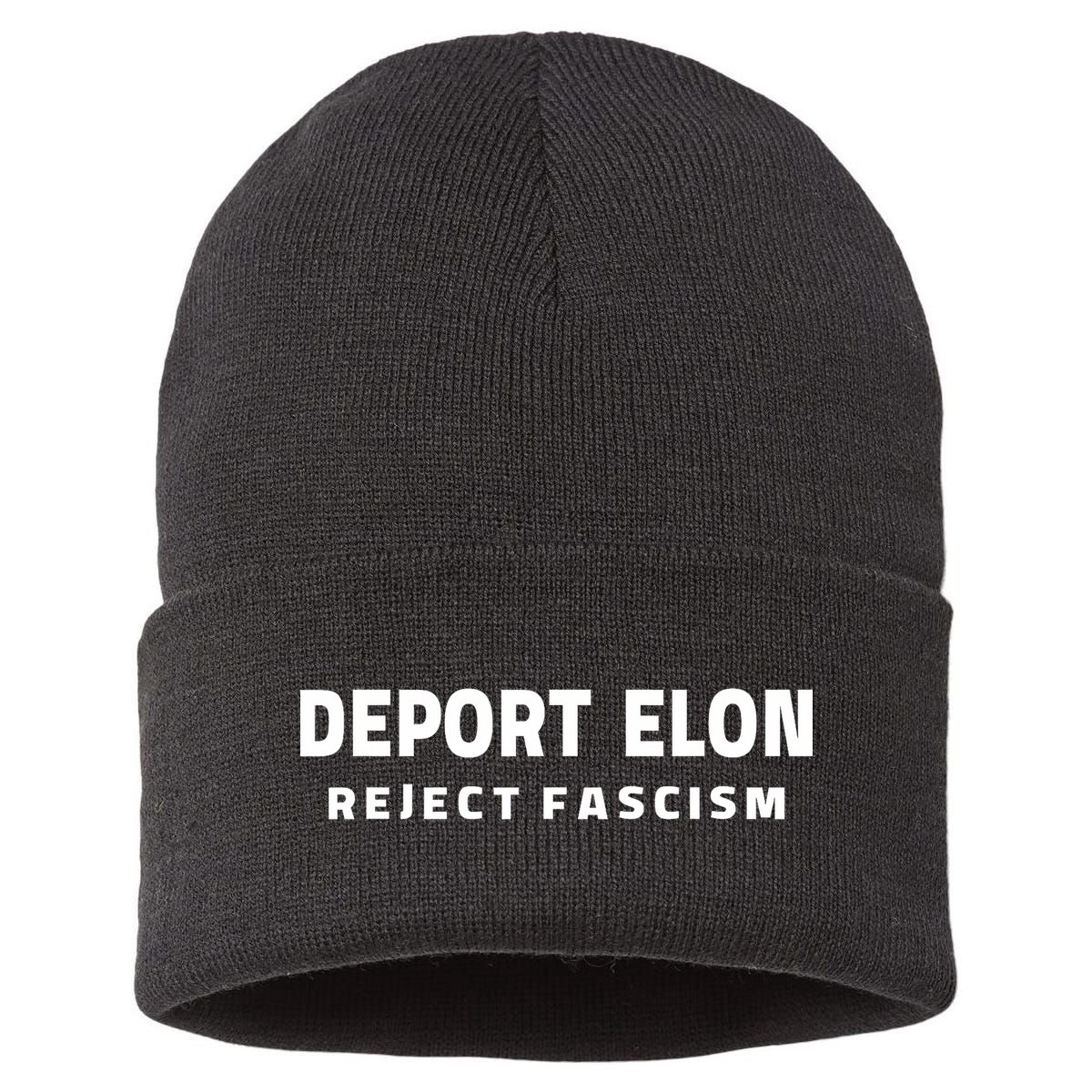 Deport Deporte Elon Reject Fascism Sustainable Knit Beanie